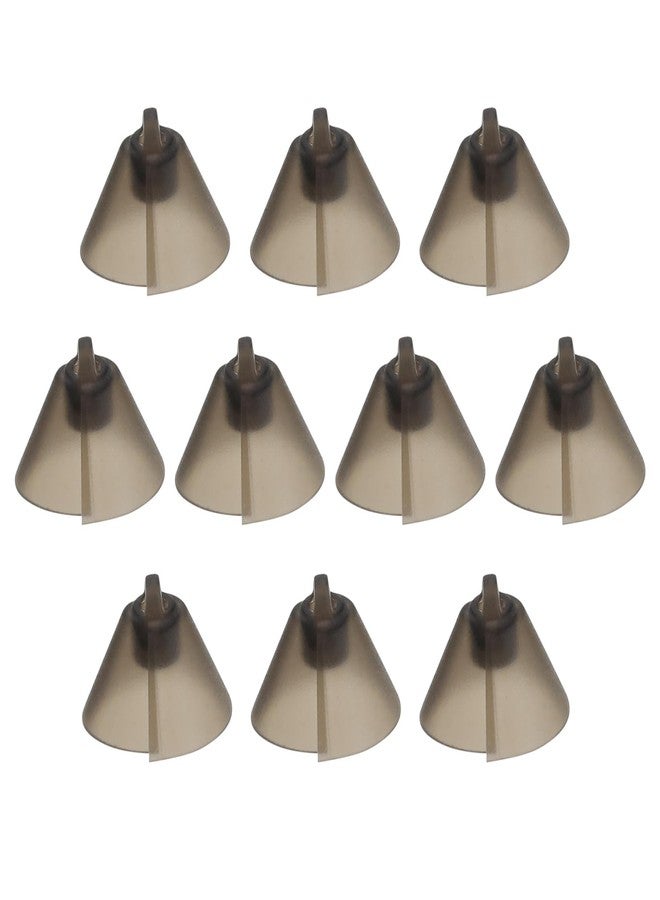 Micro Traders 10pcs Hearing Aid Domes Soft Silicone Receiver Tulip Domes Audiphone Ear Tips Replacements Earbud Audiphone Invisible Tip Domes Transparent Black - Image 1